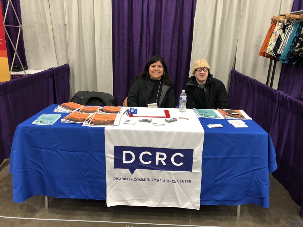 DCRC Staff Members Carmen and Keith at the DCRC Booth.